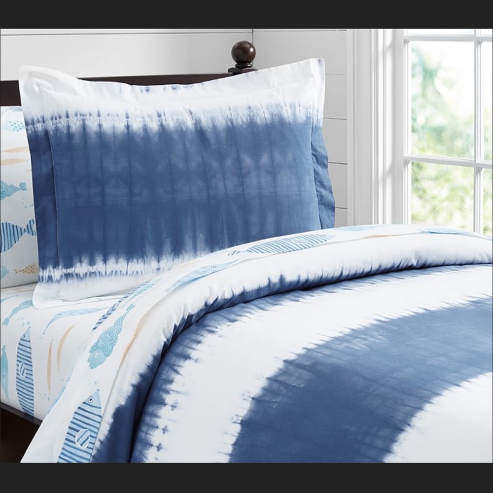Pottery Barn Kids coastal tie-dye duvet cover - Picture 2 of 4